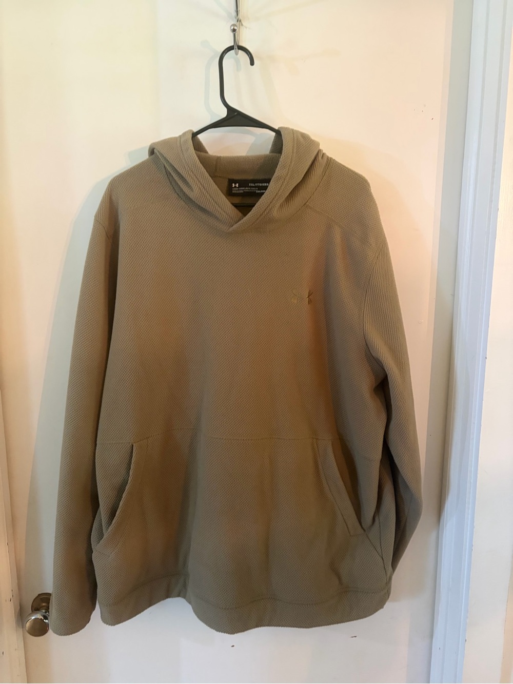 Under Armour ColdGear Fleece Hoodie in Beige